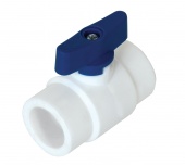 Кран мини шаровый ф25 красная Kalde