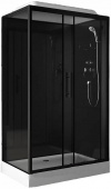 Душевая кабина ODA 8801grey 120*80*215 Низкий поддон,стекло 4мм, черное