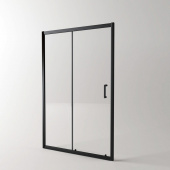 Душевое ограждение в проем EvaGold EG1BT 120*190 рофиль черный матовый, тонированное стекло