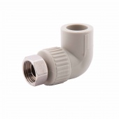 Угол с накидной гайкой ф32х1 РТП (серый)