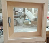 Оконный блок 300*400 внутренняя ручка (липа)